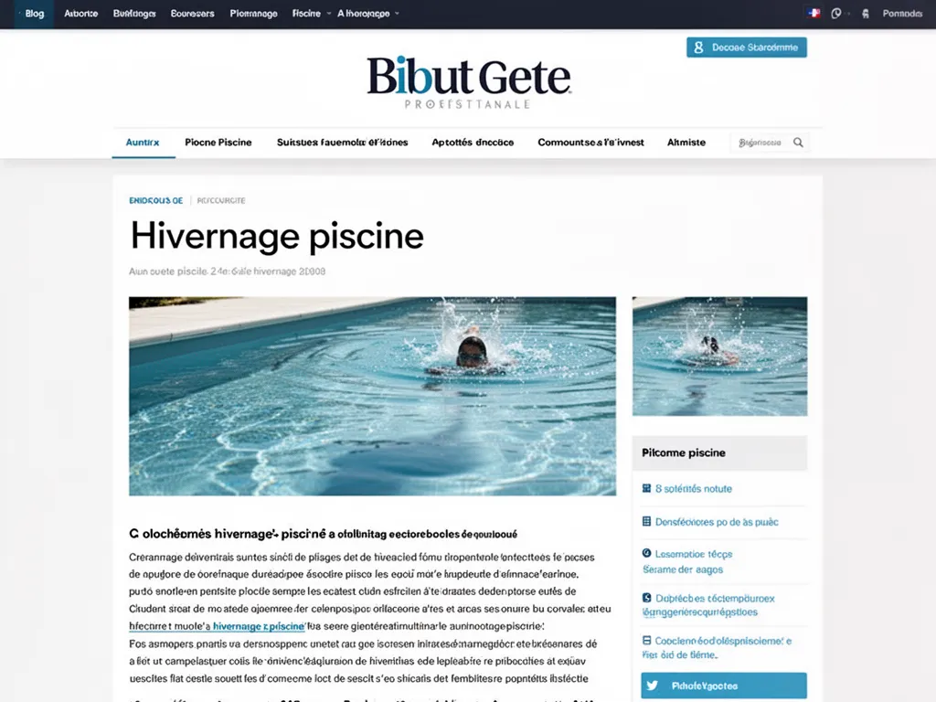 Hivernage piscine : mode d'emploi pour un hiver sans surprise